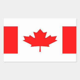 Canadian Flagga Decal Stickers Rektangulärt Klistermärke