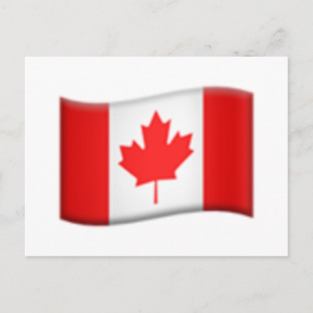 Canadian flagga - Emoji Vykort (Framsida)