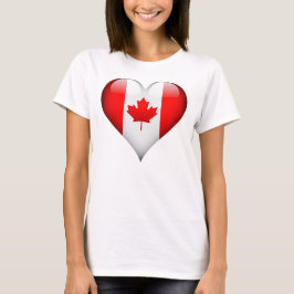 Canadian Flagga Glass Heart Tröja