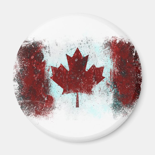 Canadian Flagga Graffiti Magnet (Framsidan)