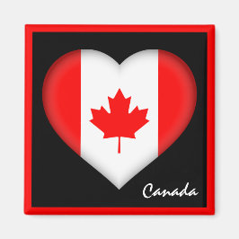 Canadian flagga & Heart, Canada helgdag /sport Magnet