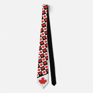 Canadian Flagga Heart Mönster Canada National Prid Slips