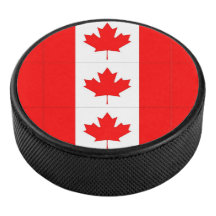 CANADIAN FLAGGA HOCKEY PUCK