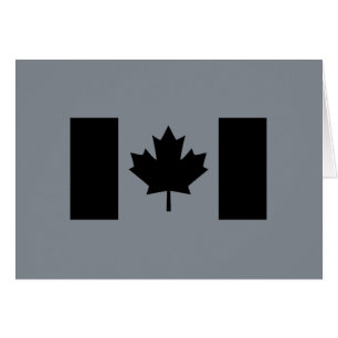 Canadian Flagga in Black Decor Hälsningskort