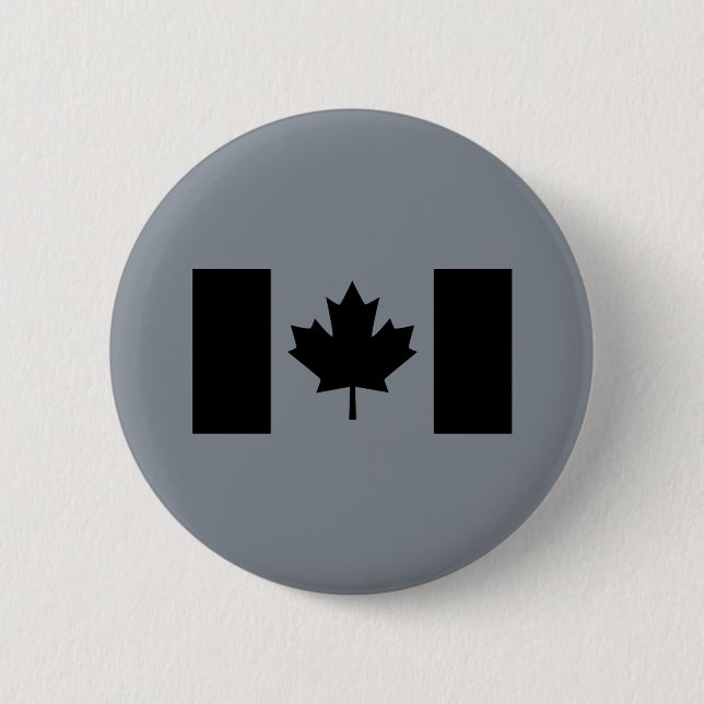 Canadian Flagga in Black Decor Knapp (Framsida)