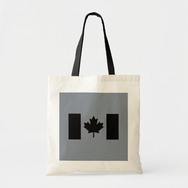 Canadian Flagga in Black Decor Tygkasse (Framsidan)