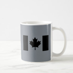 Canadian Flagga in Black Design Kaffemugg
