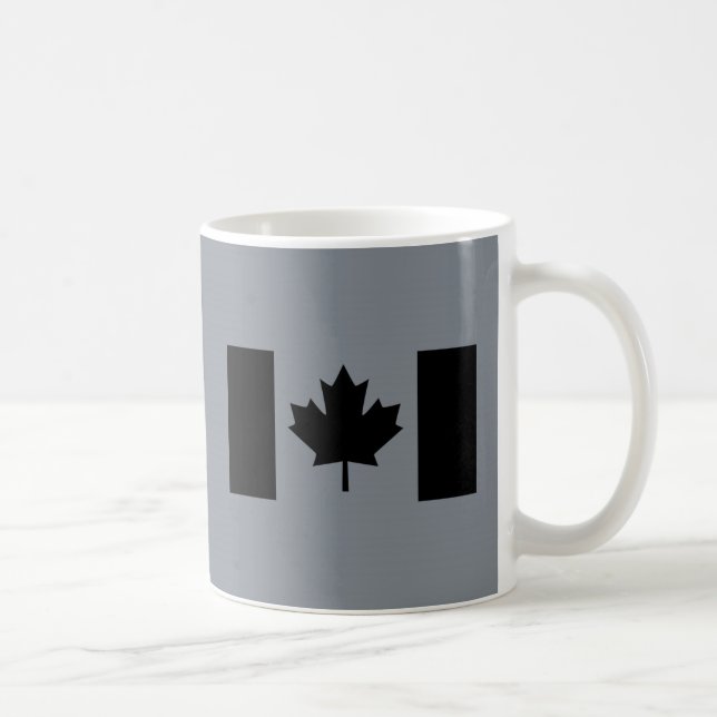 Canadian Flagga in Black Design Kaffemugg (Höger)