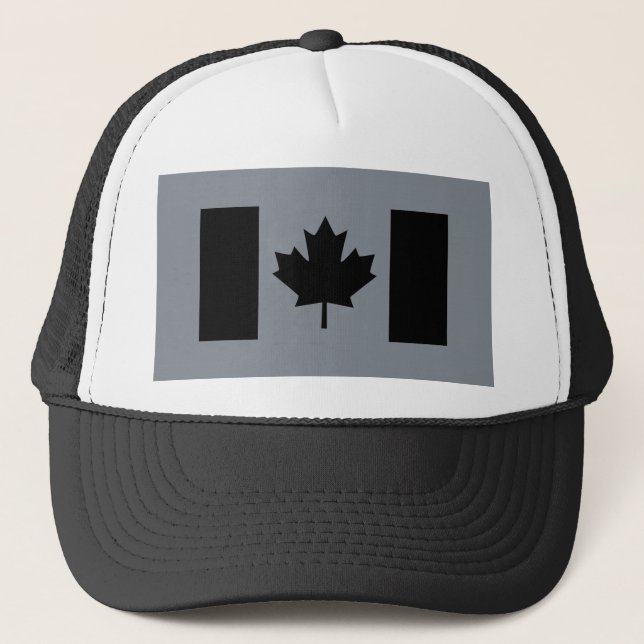 Canadian Flagga in Black Design Keps (Framsida)