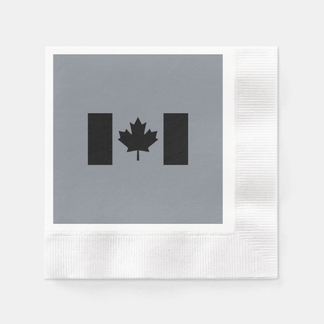 Canadian Flagga in Black Pappersservett (Framsidan)