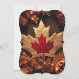 CANADIAN flagga-inspirerat julkort