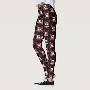 Canadian Flagga Lacrosse LAX Leggins Leggings
