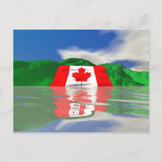 Canadian Flagga Land Vykort