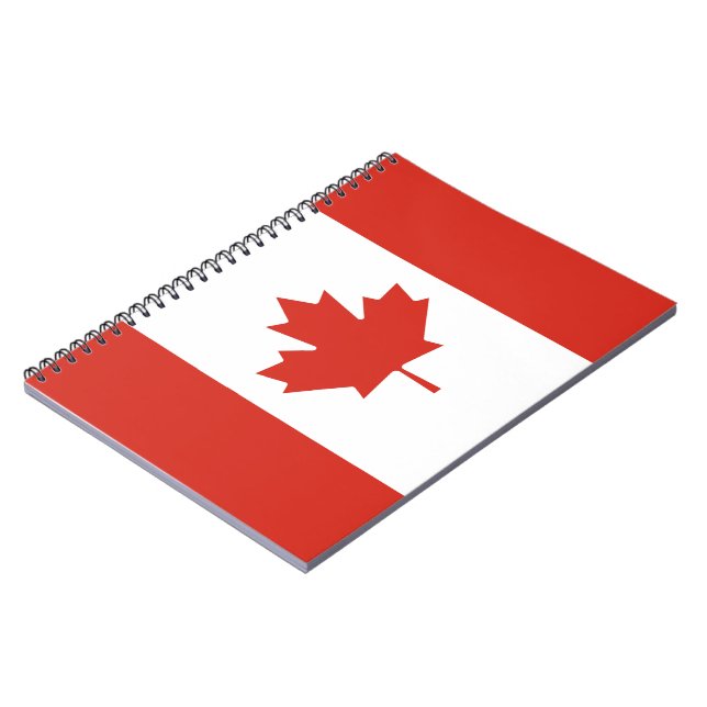 Canadian Flagga (Maple Löv) (Kanada) Anteckningsbok (Vänstra Sidan)