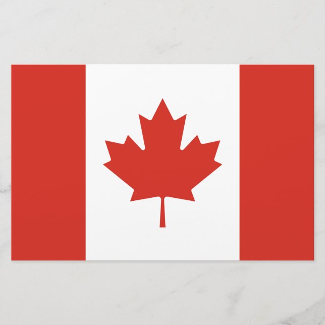 Canadian Flagga (Maple Löv) (Kanada) Brevpapper (Framsida)