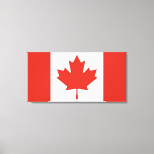 Canadian Flagga (Maple Löv) (Kanada) Canvastryck