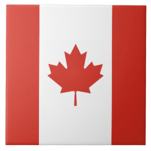 Canadian Flagga (Maple Löv) (Kanada) Kakelplatta