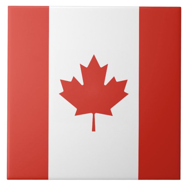 Canadian Flagga (Maple Löv) (Kanada) Kakelplatta (Framsidan)
