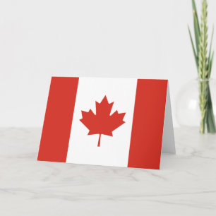 Canadian Flagga (Maple Löv) (Kanada) Kort
