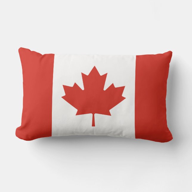 Canadian Flagga (Maple Löv) (Kanada) Lumbarkudde (Framsida)