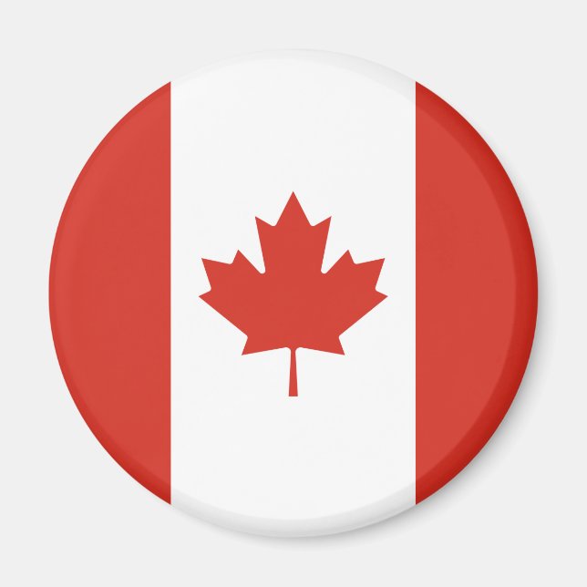 Canadian Flagga (Maple Löv) (Kanada) Magnet (Framsidan)