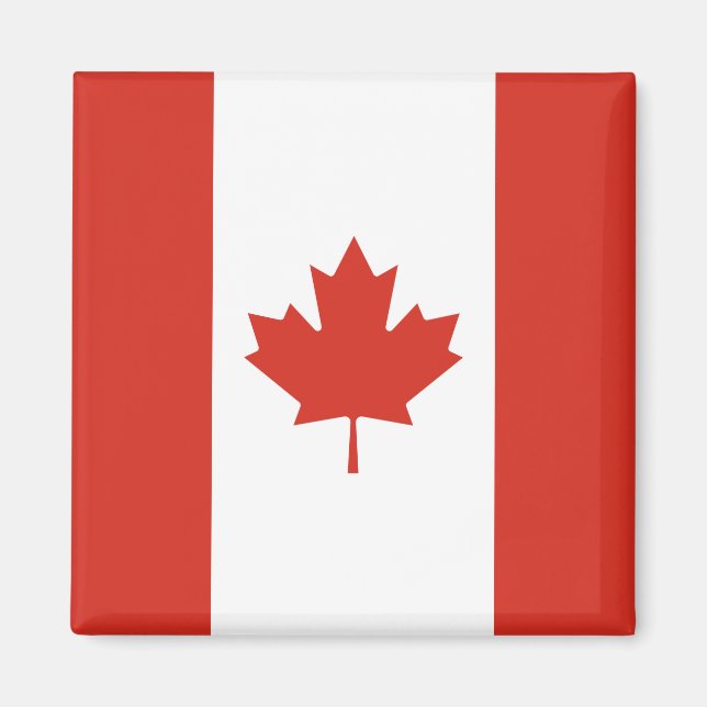 Canadian Flagga (Maple Löv) (Kanada) Magnet (Framsidan)