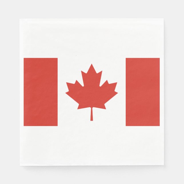 Canadian Flagga (Maple Löv) (Kanada) Pappersservett (Framsidan)