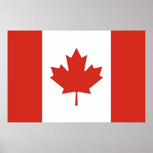 Canadian Flagga (Maple Löv) (Kanada) Poster (Framsidan)