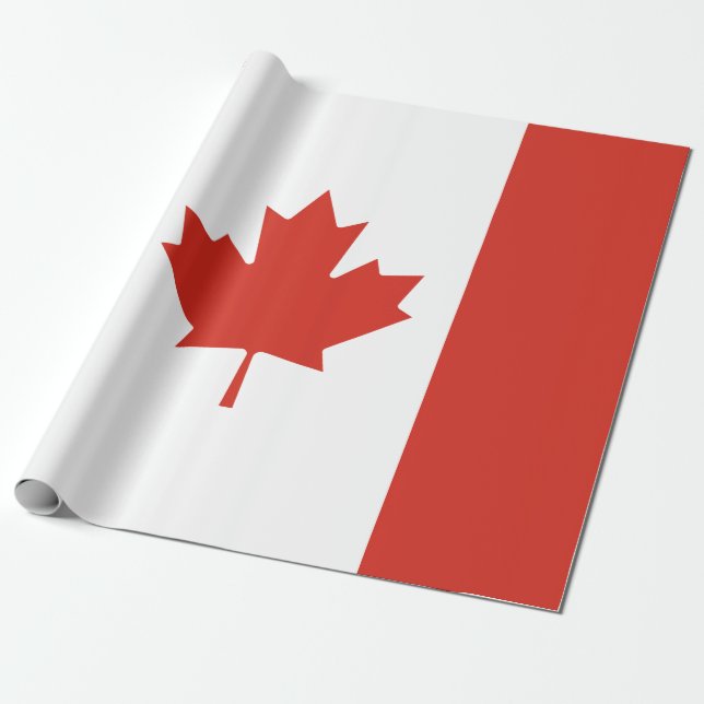 Canadian Flagga (Maple Löv) (Kanada) Presentpapper (Utrullad)