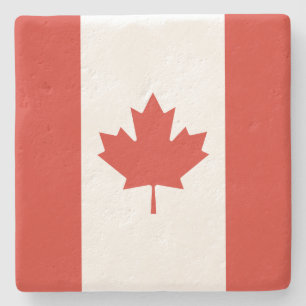 Canadian Flagga (Maple Löv) (Kanada) Stenunderlägg