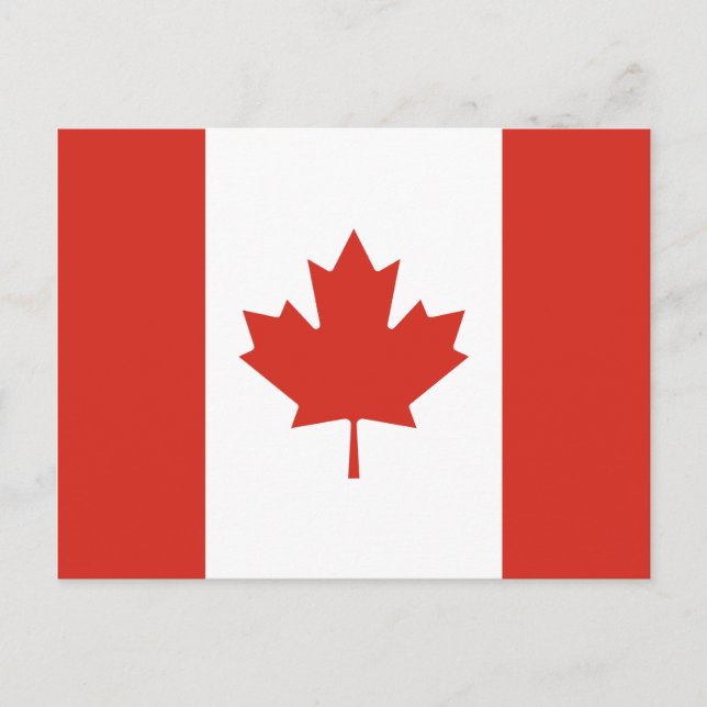 Canadian Flagga (Maple Löv) (Kanada) Vykort (Framsida)