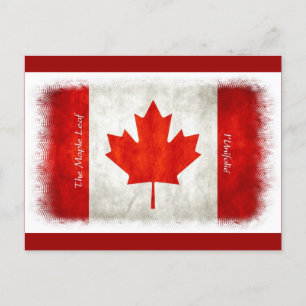 Canadian Flagga Maple Löv l'Unifolié Vykort