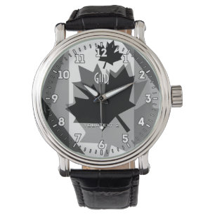Canadian Flagga Maple Löv på a Armbandsur