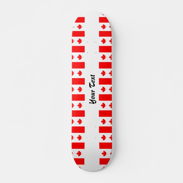 Canadian flagga mönster skateboard bräda 19,5 cm (Framsida)