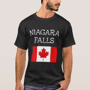 Canadian Flagga Niagara Falls Tourist Canada Canad T Shirt