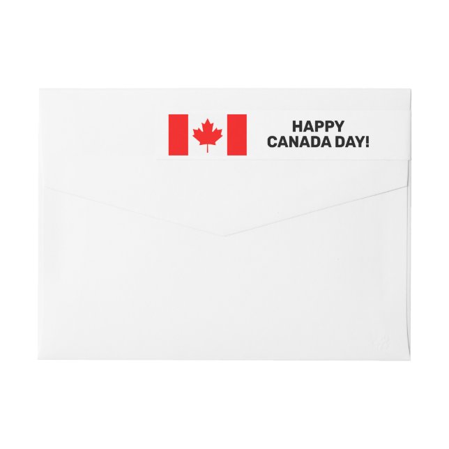 Canadian flagga of Canada anpassningsbar returadre Etikettband (Baksidan)