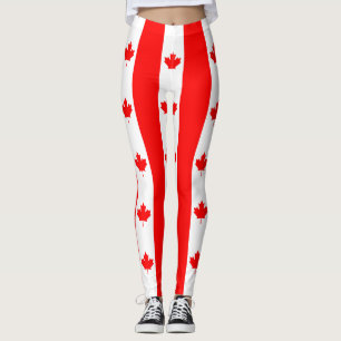 Canadian Flagga of Canada Red Maple Löv Leggings