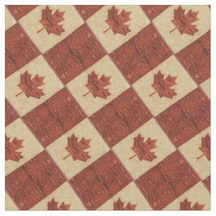 Canadian Flagga On Inner Birch Bark Tyg