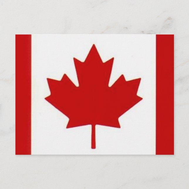 Canadian Flagga Post Card Vykort (Framsida)