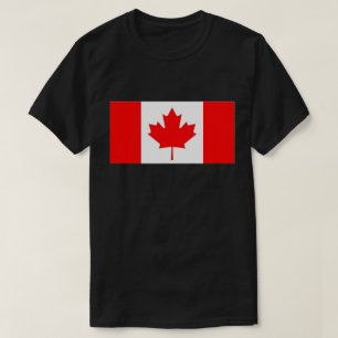 Canadian Flagga Red White Maple Löv T-Shirt