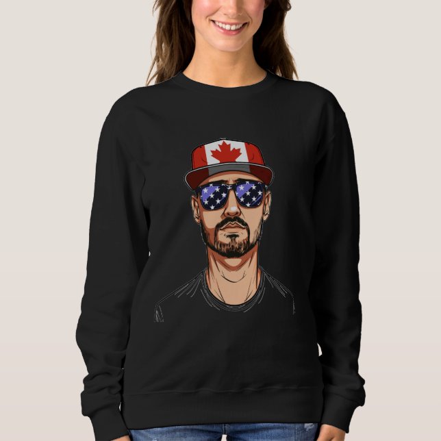Canadian Flagga Souvenirs Man Uniform American Can T Shirt (Framsida)