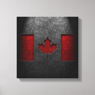 Canadian Flagga Stone Struktur Canvastryck