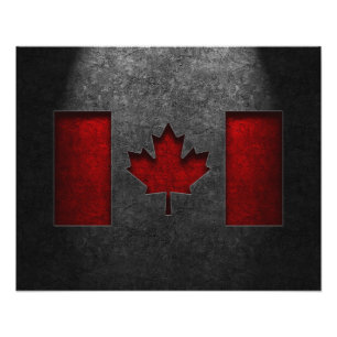 Canadian Flagga Stone Struktur Fototryck