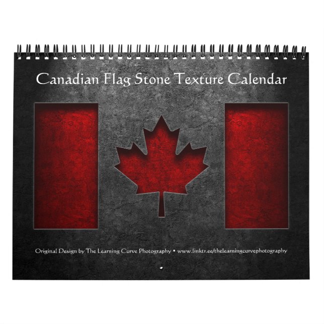 Canadian Flagga Stone Struktur Kalender (Omslag)