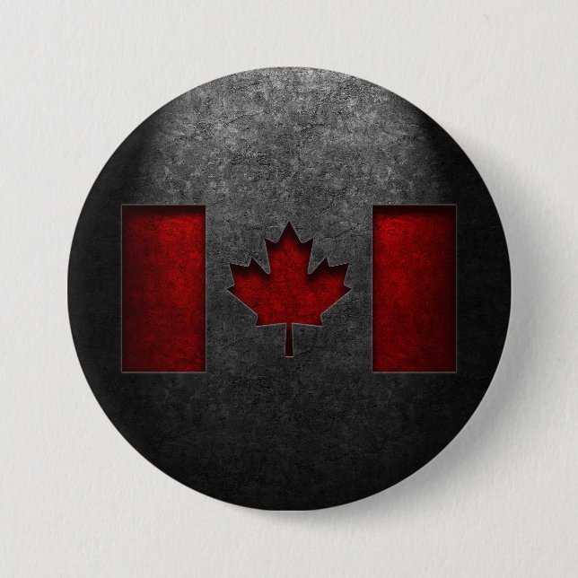 Canadian Flagga Stone Struktur Knapp (Framsida)