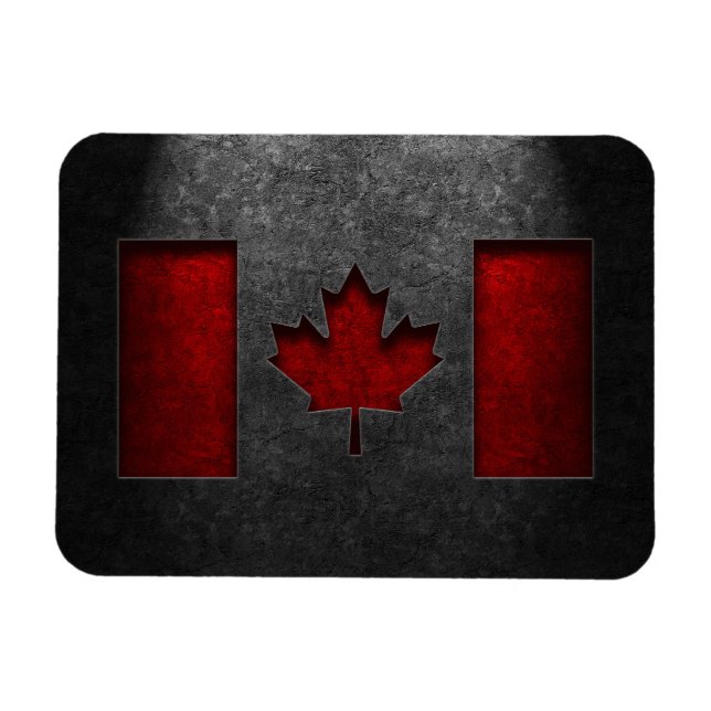 Canadian Flagga Stone Struktur Magnet (Horisontell)