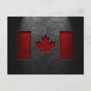 Canadian Flagga Stone Struktur Vykort
