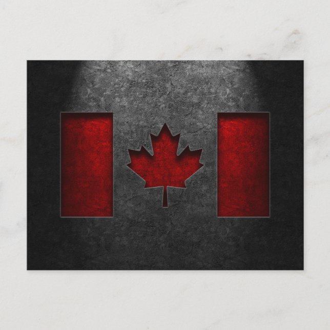 Canadian Flagga Stone Struktur Vykort (Framsida)