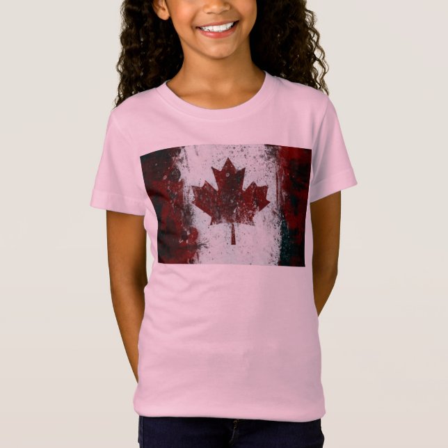 Canadian Flagga T-Shirt (Framsida)