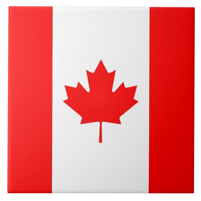 Canadian Flagga Tile Kakelplatta (Framsidan)